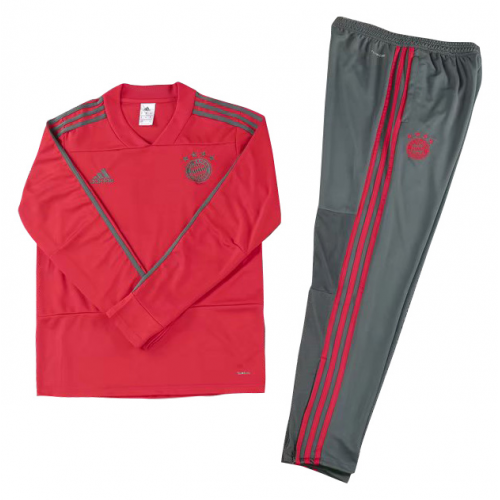 Kids Real Madrid 18/19 Sweat Top Tracksuit Red With Pants
